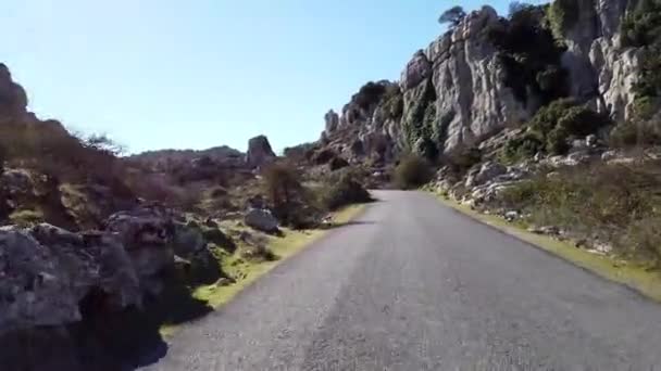 Torcal Antequera Провинция Малага Испания Уникальная Форма Пород Обусловлена Эрозией — стоковое видео