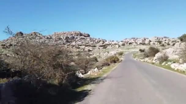Torcal Antequera Province Malaga Spain Rocks Unique Shape Due Erosion — Stock Video
