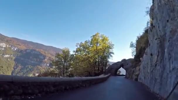 フランスの田舎だ Combe Laval Col Del Machine ヴェルサー山脈 丘陵地帯 ヴァル ローマ渓谷の高さをドライブ — ストック動画