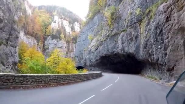 Campagna Francese Gorges Bourne Vicino Villard Lans Attraversate Vette Del — Video Stock