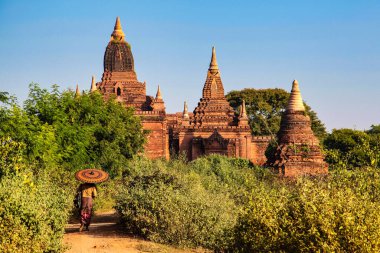 Myanmar 'daki Bagan tapınakları ve pagodaları, eski Burma, bir dünya mirası alanı..