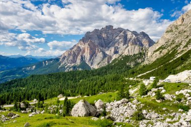 Dolomites Dağları, Passo Valparola Cortina d 'Ampezzo yakınlarında, Belluno, İtalya