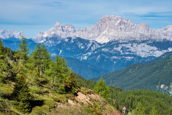 Panorama Dos Alpes Falcata Das Dolomitas Trentino Alto Adige Itália — Fotografia de Stock