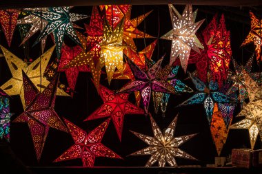 Münih 'te güzel bir Noel pazarı - Bavyera - Almanya, Avrupa