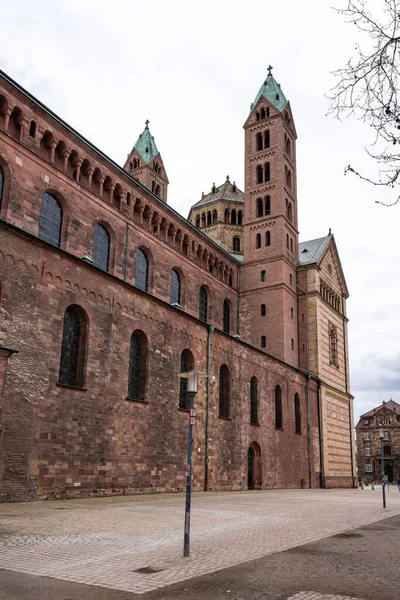Собор Шпайере Германия Официально Называемая Базиликой Успения Святого Стефана Коротко — стоковое фото