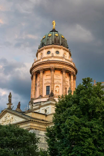 Blick Auf Den Gendarmenmarkt Bei Sonnenuntergang Berlin Mitte Deutschland — Stockfoto