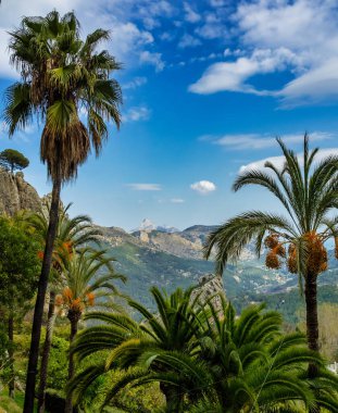 İspanya 'nın Alicante ili Guadelest çevresindeki manzara