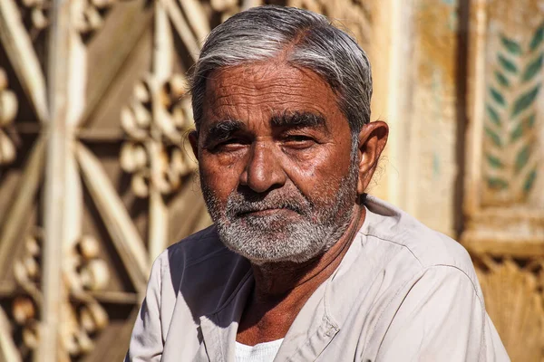 Jaisalmer Indie Prosince 2019 Indiáni Rajasthani Národních Šatech Ulicích Jaisalmeru — Stock fotografie