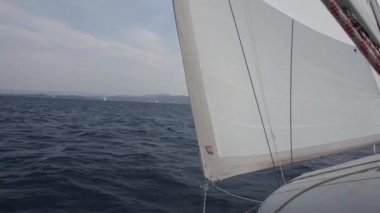 Hırvatistan ve Avrupa 'da Akdeniz' de yelkenli gemi