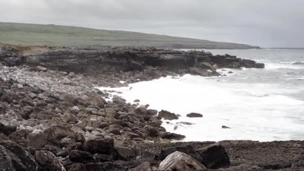 Det Unika Kalkstenslandskapet Burren Grevskapet Clare Irland — Stockvideo