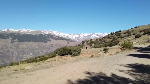 西欧地区西班牙内华达山脉La Alpujarra Granadina的Capileira景观 — 图库视频影像