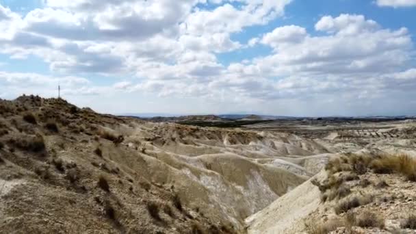 Die Badlands Von Abanilla Und Mahoya Der Region Murcia Spanien — Stockvideo