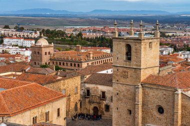 Caceres, Extremadura, İspanya 'daki Santa Maria de la Asuncion Katedrali.