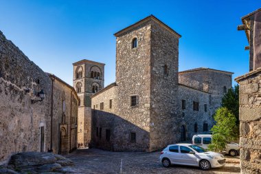 Trujillo, İspanya - 13 Kasım 2019: Trujillo Caceres, İspanya 'da Santa Maria Belediye Başkanı Kilisesi