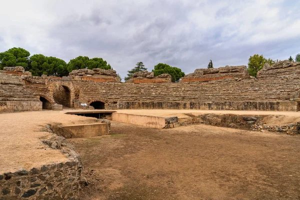 Merida Spain November 2019 Ρωμαϊκό Αμφιθέατρο Στη Μερίδα Augusta Emerita — Φωτογραφία Αρχείου