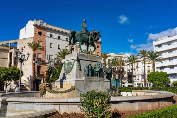 stock image Jerez de la Frontera, Spain - Nov 15, 2019: Statue to Miguel Primo de Rivera in the Plaza del Arenal, big square in Jerez de la Frontera Cadiz province Andalusia Spain