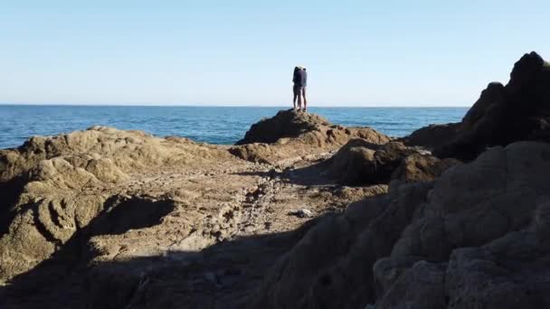 Rocky Coast Cabo Gata Nijar Park Almeria Spain 안달루시아에서 보호구역 — 비디오