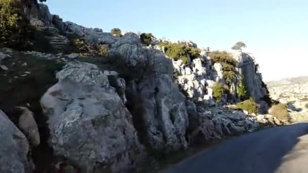 西班牙马拉加省的Torcal Antequera 岩石独特的形状是由1 5亿年前侏罗纪的侵蚀造成的 当时整座山都被海水淹没 — 图库视频影像