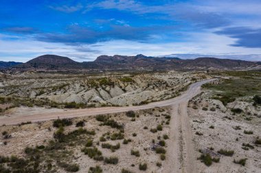 İspanya 'nın Murcia bölgesindeki Abanilla ve Mahoya Çorak Toprakları
