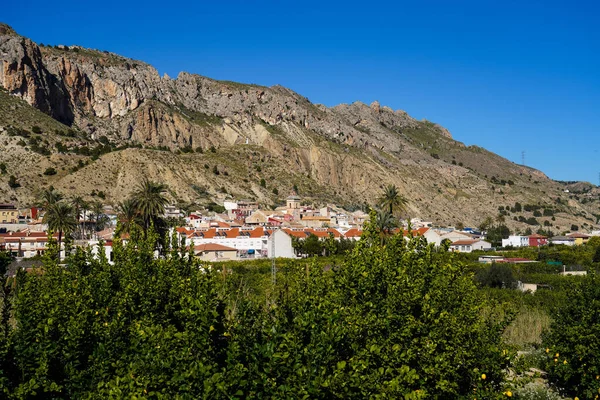 Vue Paysage Petite Ville Ulea Dans Vallée Ricote Dans Région — Photo