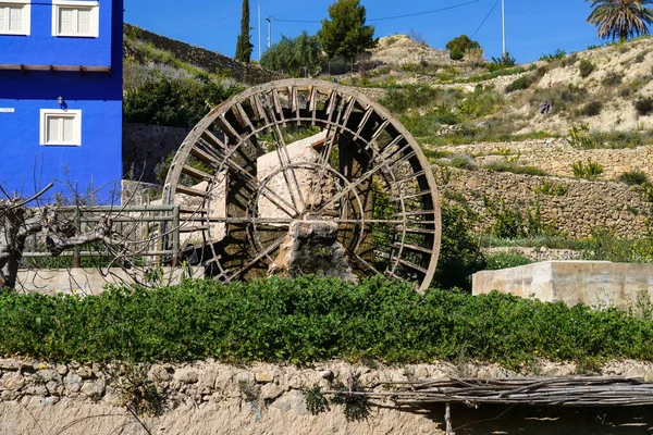 Ancient arabic mill, water noria at Abaran village in Murcia region, Spain Europe. Ruta de las Norias, La Norica
