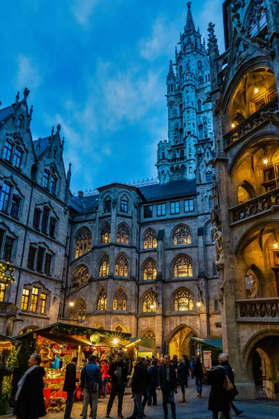 Munich Alemania Dic 2019 Hermoso Mercado Navidad Munich Baviera Alemania — Foto de Stock