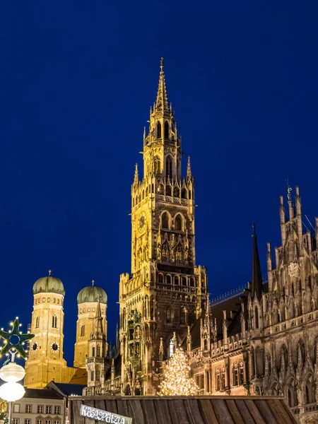 Munich Alemania Dic 2019 Hermoso Mercado Navidad Munich Baviera Alemania —  Fotos de Stock