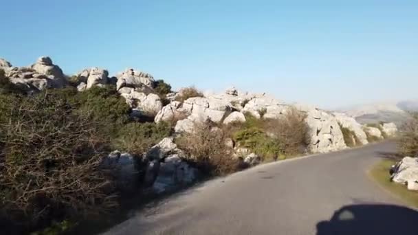 Torcal Antequera Provincia Málaga España Forma Única Las Rocas Debe — Vídeos de Stock