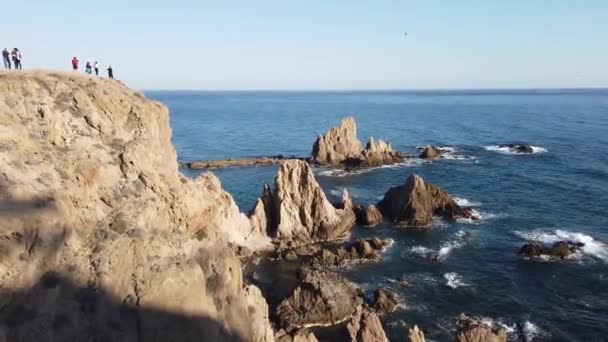 Costa Rocciosa Del Parco Cabo Gata Nijar Almeria Spagna Andalusia — Video Stock