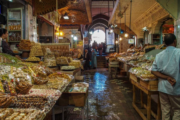 Meknes Maroko Październik 2019 Tradycyjny Rynek Meknes Maroko Afryce — Zdjęcie stockowe