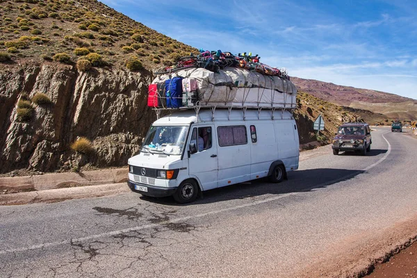 Ouarzazate Marruecos Octubre 2019 Personas Las Carreteras Través Cordillera Del — Foto de Stock