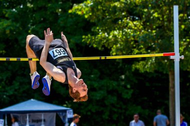 Regensburg, Almanya - 20 Temmuz 2019: Bavyera Atletizm Şampiyonası
