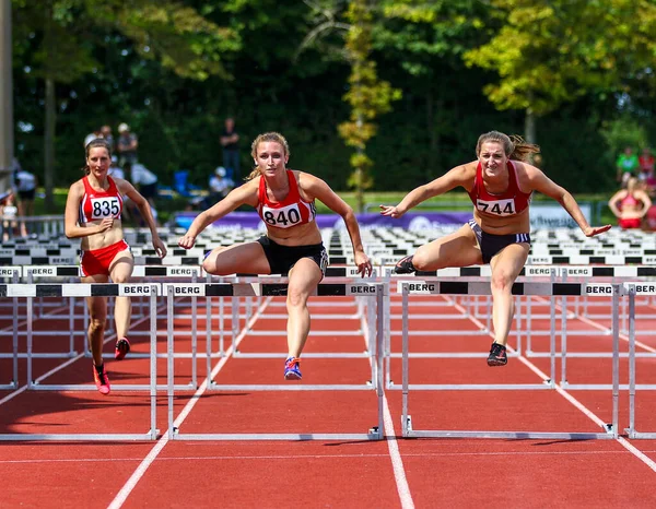 Ratisbonne Allemagne Juillet 2019 Championnat Bavarois Athlétisme Épreuve Course Obstacles — Photo