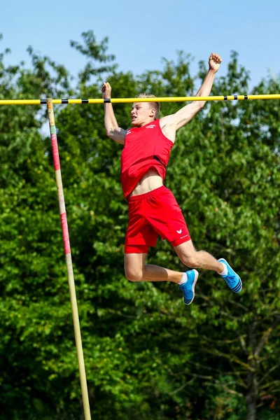 Regensburg Duitsland Juli 2019 Bavarian Atletiek Kampioenschap Pole Vault Event — Stockfoto