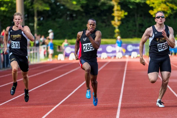 Ratisbona Germania Luglio 2019 Campionato Bavarese Atletica Leggera 400 Metri — Foto Stock