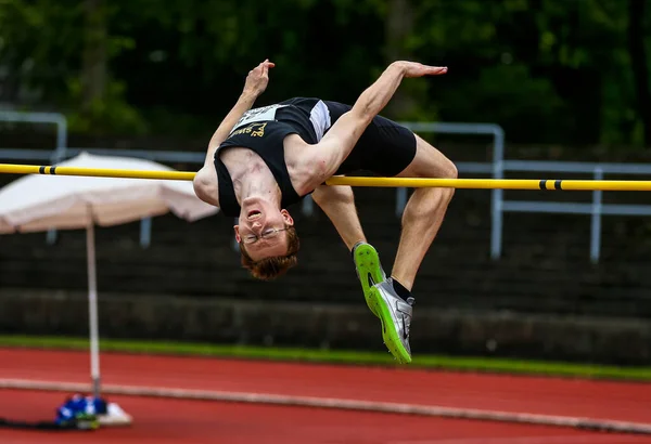 Regensburg Alemanha Julho 2019 Evento Salto Altura Campeonato Bávaro Atletismo — Fotografia de Stock