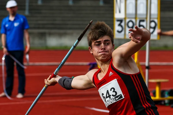 Regensburg ドイツ 2019年7月20日 バイエルン州陸上競技選手権ジャベリンスローイベント — ストック写真