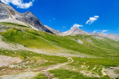 Kanton grisonlarındaki albula geçidi görüntüsü - İsviçre, Avrupa