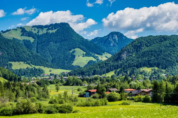 Avusturya Tirol Deki Wilder Zahmer Kaiser Koessen Yakınlarındaki Walchsee Gölü — Stok fotoğraf