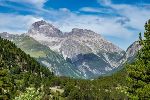 Kanton Grisonlarındaki Albula Geçidi Görüntüsü Sviçre Avrupa — Stok fotoğraf