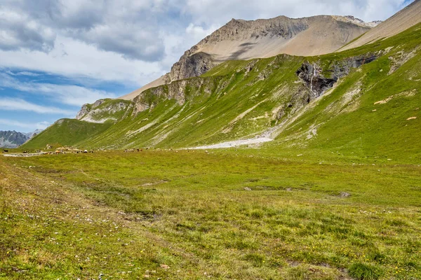 Kanton grisonlarındaki albula geçidi görüntüsü - İsviçre, Avrupa