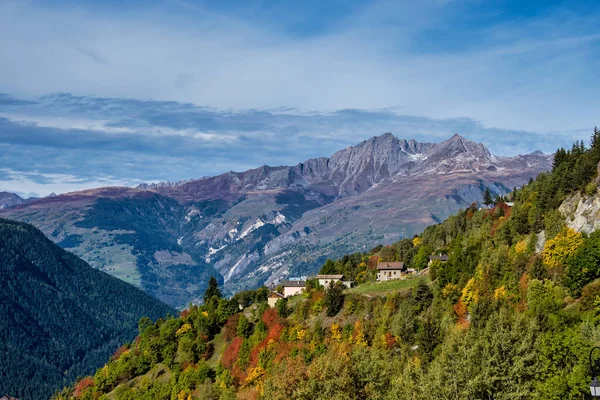 Fransa Nın Auvergne Rhone Alpes Bölgesindeki Savoie Montvalezan Yakınlarındaki Fransız — Stok fotoğraf