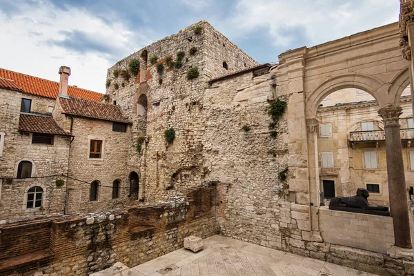 Διοκλητιανά Ερείπια Παλατιού Στο Σπλιτ Στη Δαλματία Της Κροατίας — Φωτογραφία Αρχείου