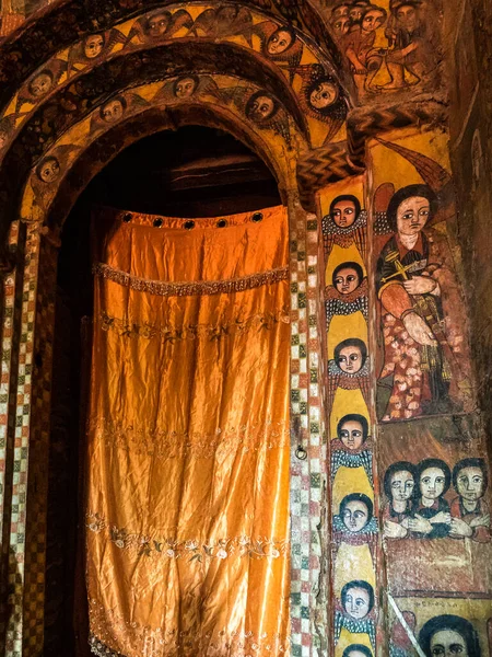 Gondar Etiopia Febbraio 2020 Chiesa Debre Berhan Selassie Gondar Etiopia — Foto Stock