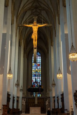 Almanya 'nın Münih şehrindeki Sevgili Leydimizin Katedrali - Bavyera başkentinin sembolü.