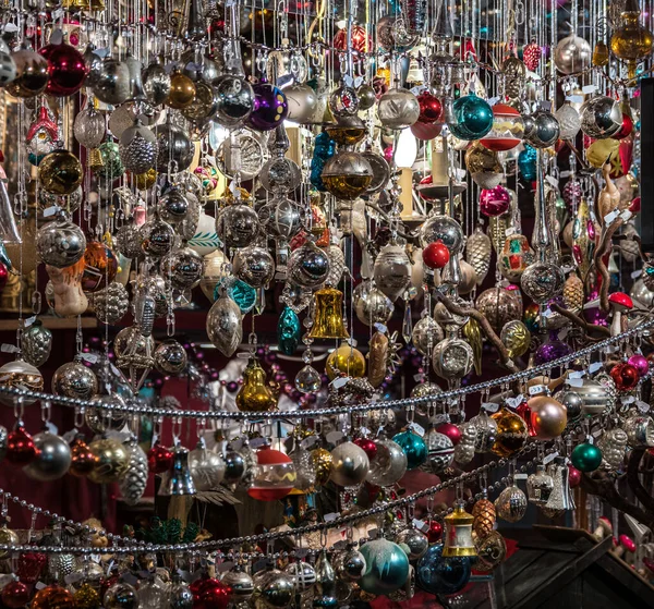 Münih 'te güzel bir Noel pazarı - Bavyera - Almanya, Avrupa