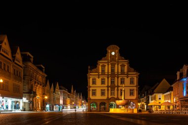 Speyer, Almanya - 14 Mar 2020: Eski Darphanenin cephesi, Alte Muenze in Speyer, Almanya.