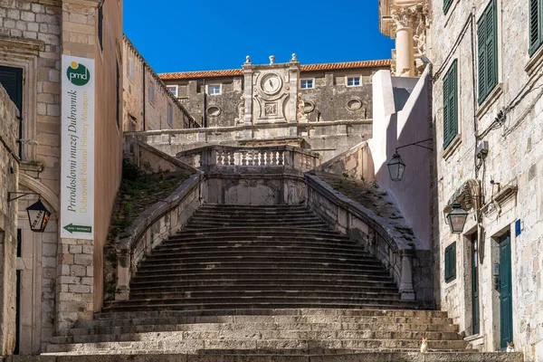 Escalera Los Jesuitas Gran Escalera Que Conduce Desde Plaza Gundulic —  Fotos de Stock