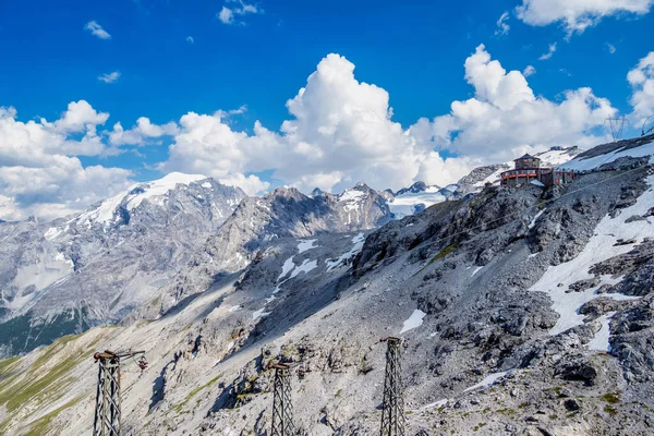 Italie Parc National Stelvio Route Célèbre Vers Col Stelvio Dans — Photo