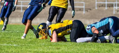 Münih, Almanya - 06 Temmuz 2019: Münih Almanya 'da Amerikan futbol maçı